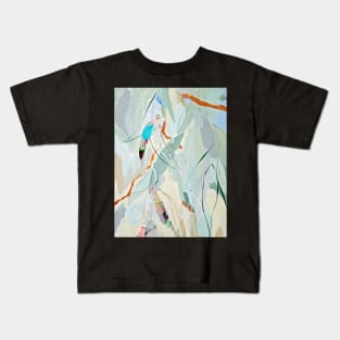 Textured Leaves in Mixed Media by Leah Gay Kids T-Shirt